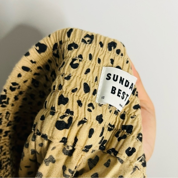 aritzia sunday best sullivan pant leopard print size xs - Picture 8 of 8